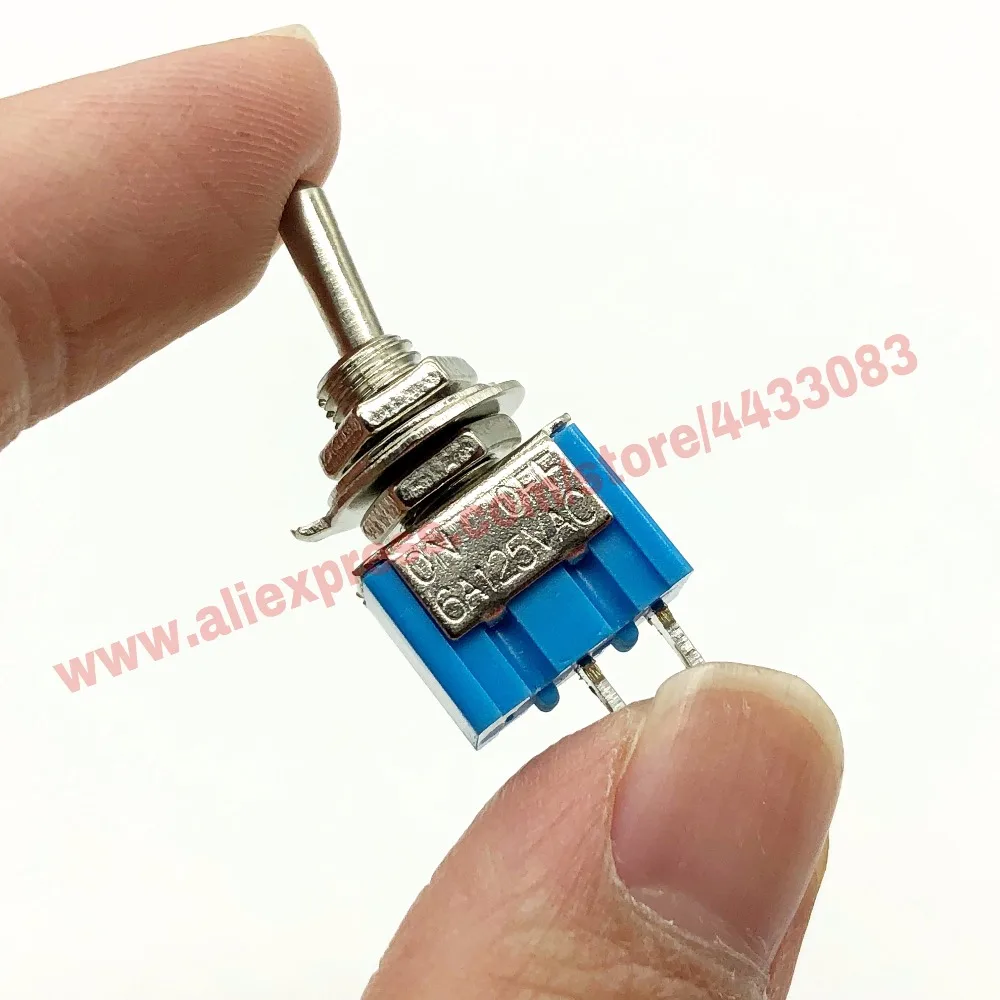 5 шт. MTS-101 2 Pin SPST переключатель ВКЛ-ВЫКЛ 2 Позиции 6A 250 В AC мини электрические тумблеры 6 мм монтажное отверстие