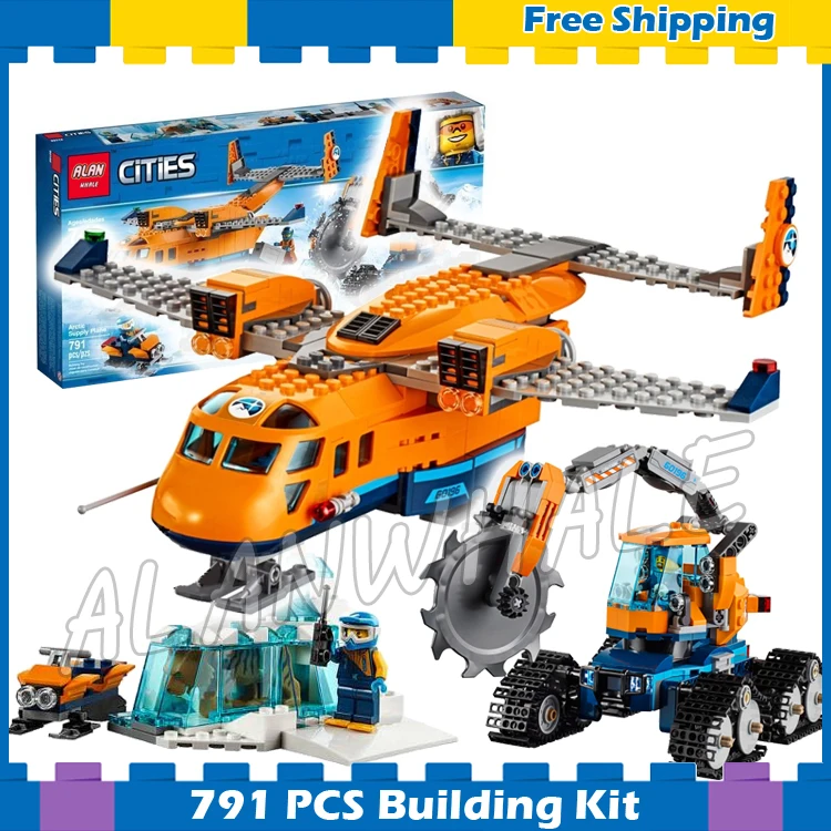 

731pcs City Arctic Supply Cargo Plane Ice Cutter Vehicle Explorer 10996 Model Building Blocks Gifts sets Compatible With lego