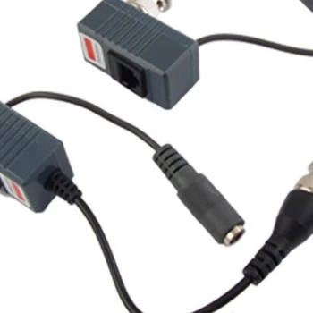 

Wholesale 5 Set 2 x CCTV Camera UTP BNC Male to RJ45 5.5x2.1MM Power Video Balun Transceiver
