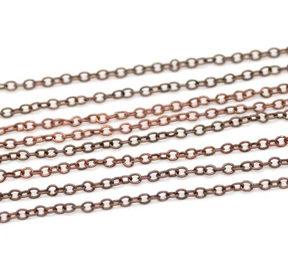 

2x1.5mm-10m Red Round Beads Ball Copper Chains Women Necklace Chain Bracelet Jewelry DIY Making Findings Craft Handmade