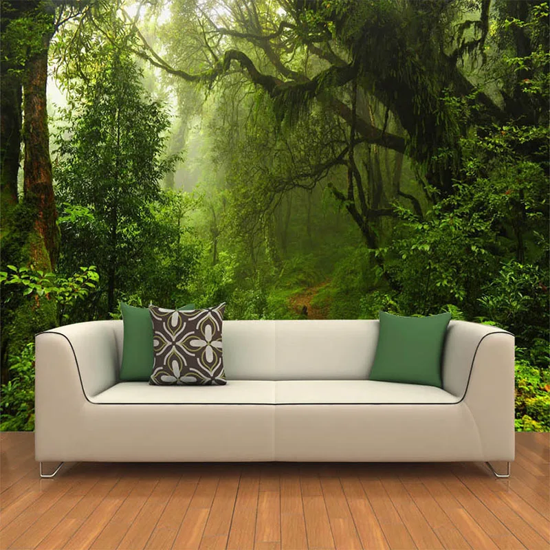 Пользовательские 3D стерео лес природа пейзаж Настенные обои Гостиная ТВ диван фон стены домашний декор Papel де Parede