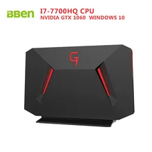 Bben GB01 Desktop Мини-ПК Окна 10 Intel I7-7700HQ Процессор GDDR5 6 ГБ NVIDIA GeForce GTX1060 8 г DDR4 128 г SSD RJ45 HDMI WI-FI BT4.0