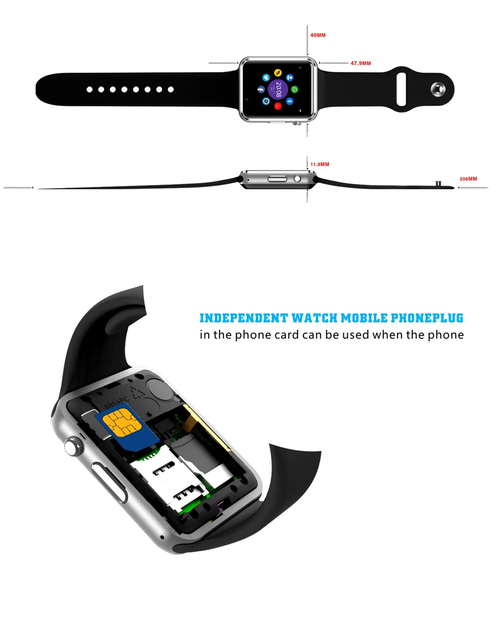 Умные часы SENBONO с Bluetooth, шагомер, монитор сна, оповещение, SMS, напоминание о звонке, часы с сенсорным экраном, умные часы для Andorid