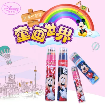 

12/18/24/36 pcs/set color pencil Mickey Minnie Non-toxic Stationery pencils gifts for students Randomly distributed styles
