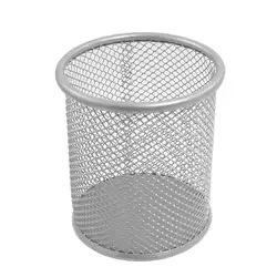 Из 2 предметов SODIAL (R) Круглые сетки из металла Кисточки горшок Pen контейнер