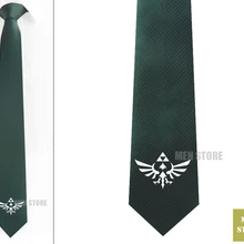 Legend of Zelda Symbol Мужской Жаккардовый тканый тонкий узкий 2," галстук 6 см Галстук Свадебная вечеринка галстук для жениха запонки LK060M