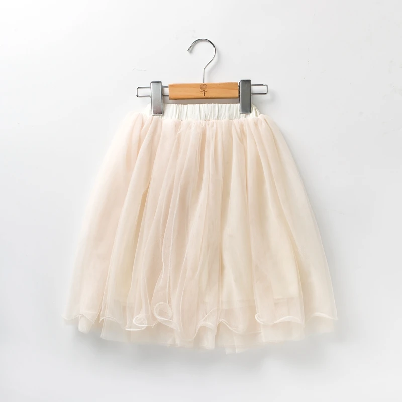 VYU/Новое поступление детской одежды, детская повседневная Пышная юбка-пачка принцессы для маленьких девочек 2-10 лет, бежевая/серая