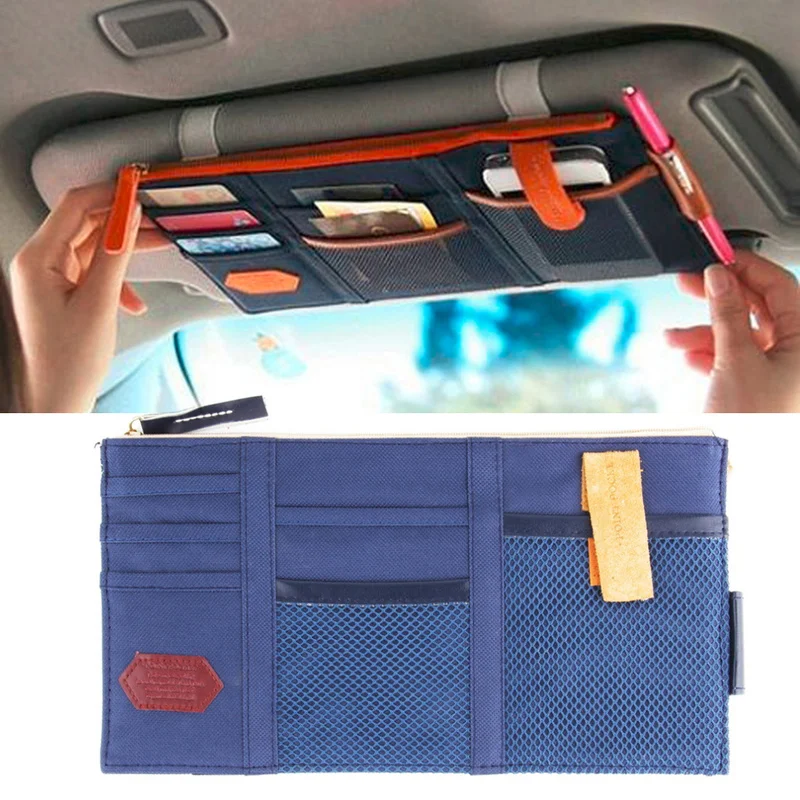 

Auto Protucts Car Sun Visor Point Storage Bag Card Storage CD Holder Glasses Storage Pouch Pocket Sundries Storage Car Interior