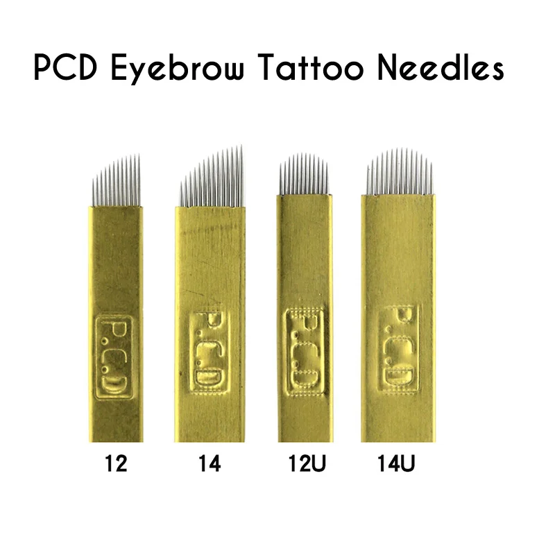 

Microblading Needles PCD 12/14/12U/14U Pins Line Eyebrow Tattoo Needles Eyebrow Shape Tattoo Blade Permanent Makeup Blades