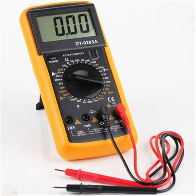 

DT9205A AC DC LCD Display Professional Electric Handheld Tester Meter Digital Multimeter Multimetro Ammeter Multitester