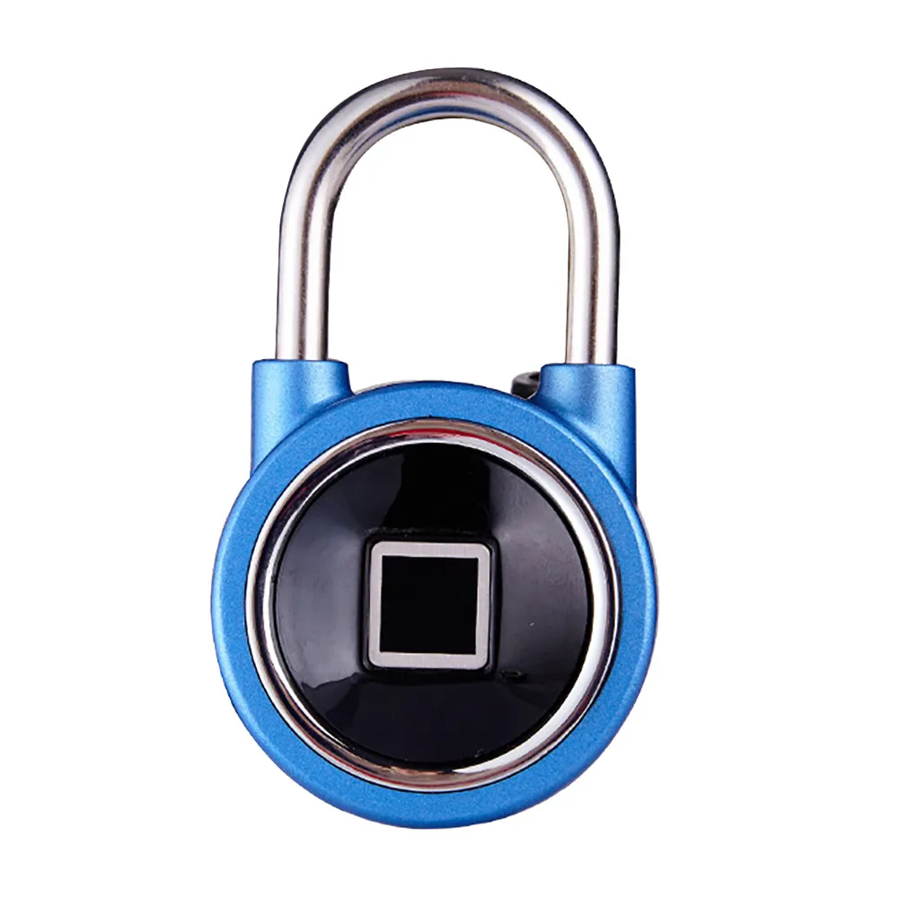 

Fingerprint Smart Keyless Lock Waterproof APP Fingerprint Unlock Anti-Theft Padlock Door Bule OCT 9