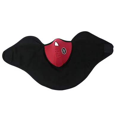Высококачественная Мужская/женская уличная спортивная маска и зимняя Лыжная маска и теплая полумаска для езды на велосипеде на открытом воздухе - Цвет: Красный