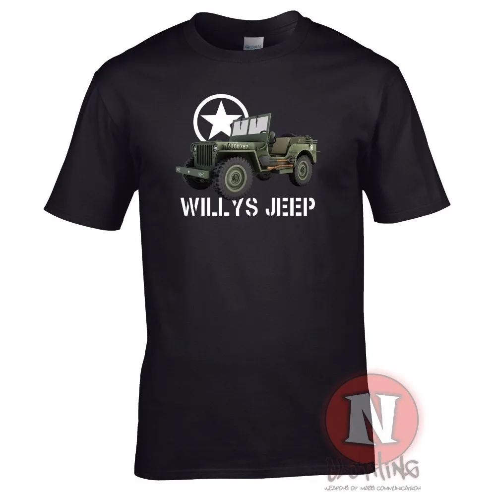 Горячая Распродажа, новая мужская футболка Willys, футболка с джипом, военная ностальгия WW2, D-day, история автомобиля, Allied WWII, забавная футболка с круглым вырезом