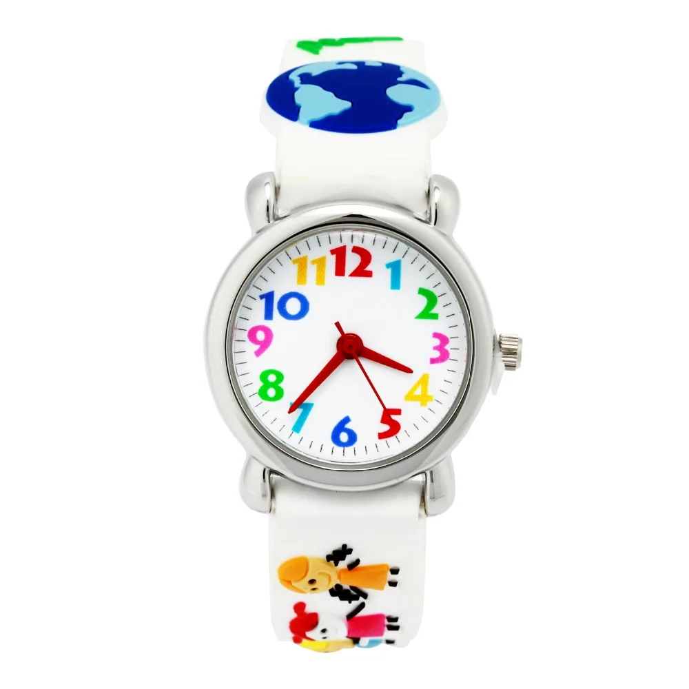 Fashion Casual DHL120pcs Cute white Children Watches Fashion Watch Boys