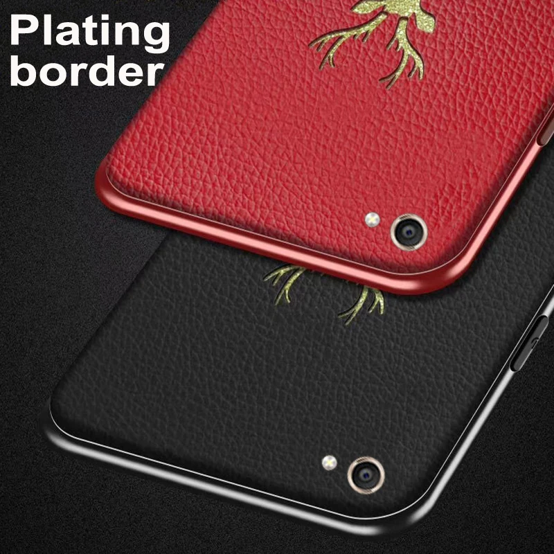 Для OPPO A59 A59T A59M A59S покрытие корпуса границы кожаный мягкий чехол для телефона для OPPO A59 T размеры s и m принципиально блеск оленей защитных чехлов