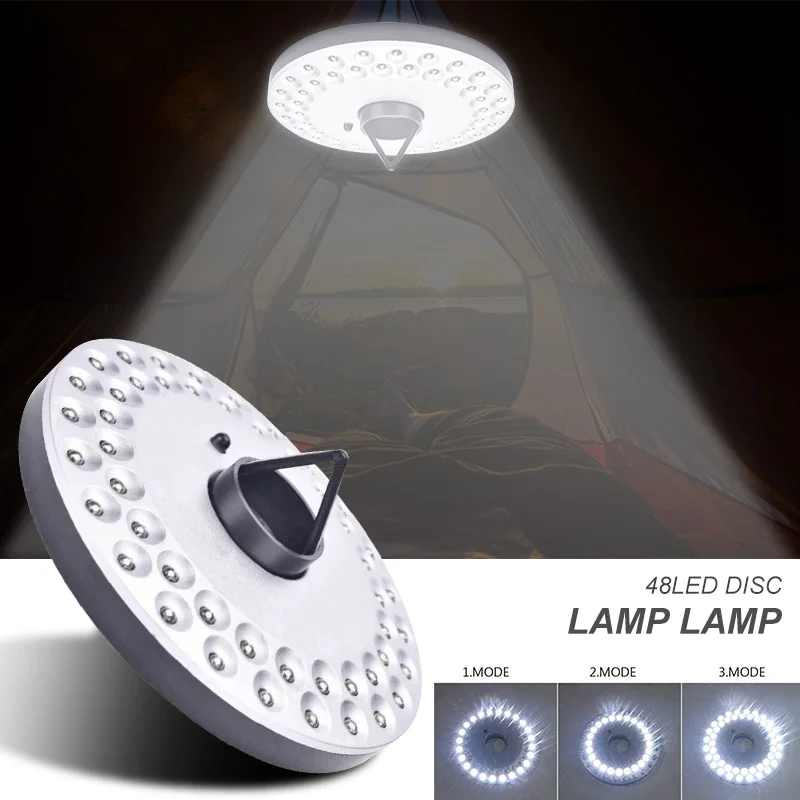 48 LED дисковая лампа трехскоростное освещение для кемпинга палатки временное