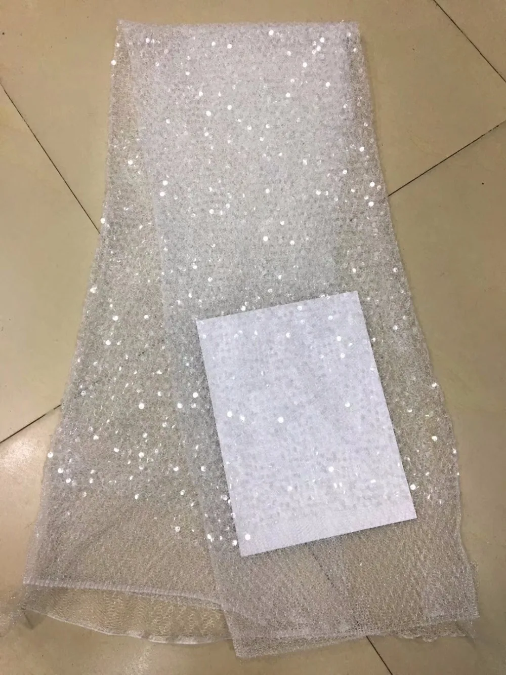 5 ярдов новый дизайн одежды 6 мм блестки на грязный паук сетки 3D вышивка кружевной