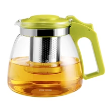 Подкрепленный стеклянный чайный горшок 900 мл стеклянный графин с заваркой для цветения и рассыпчатых листьев, домашний модный кувшин, чайник для цветения