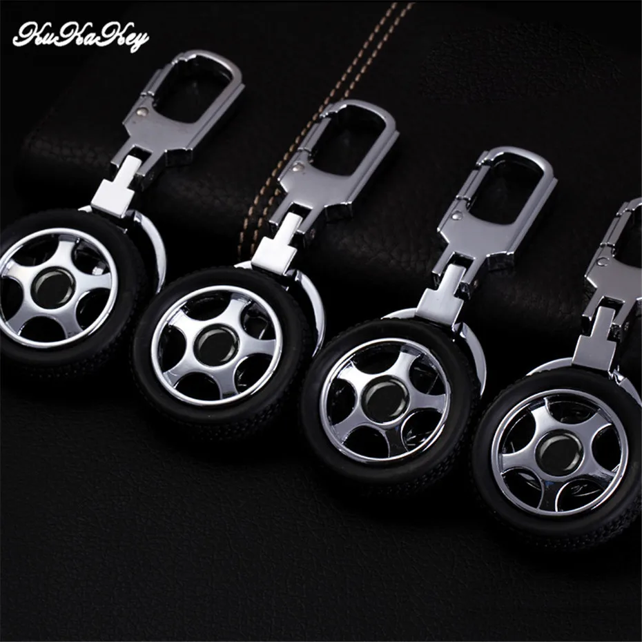 

New Style Car Tire Wheel Keychain Keyring For Nissan Qashqai Juke Note Almera Teana Tiida Murano Pathfinder Key Chains Rings