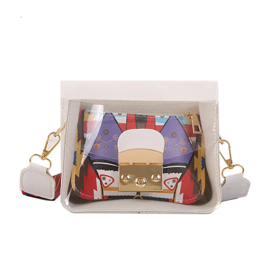 

MUQGEW Women's Bags Shoulder Bag Women Fshion Flap Wild Messenger Bag Transparent Jelly Solid Cover Versatile Shoulder Bag New
