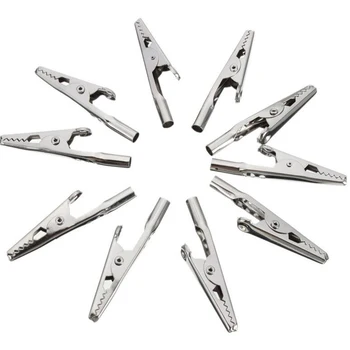 

10Pcs Iron Alligator Crocodile Test Clips Cable Lead Screw Fixing High Quality