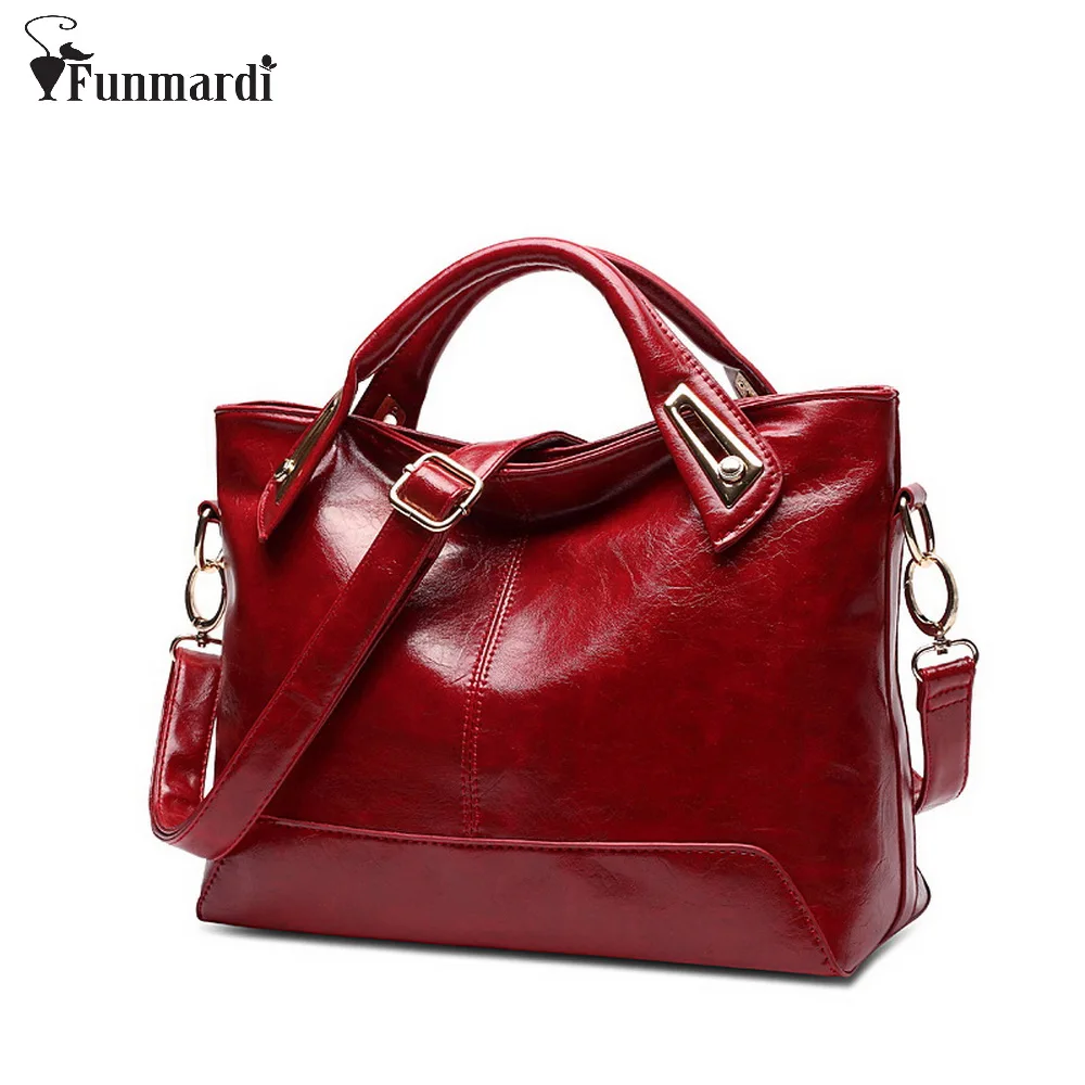 Women Oil Wax Leather Designer Handbags High Quality Shoulder Bags Ladies Handbags Fashion brand ...