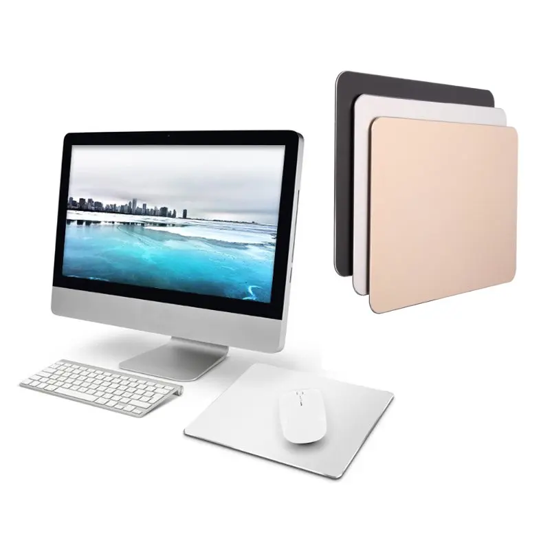  Aluminum Alloy Slim Metal Game Mouse Gamer Pad Computer Large Mouse Mat PC Laptop Gaming Mouse Pad 