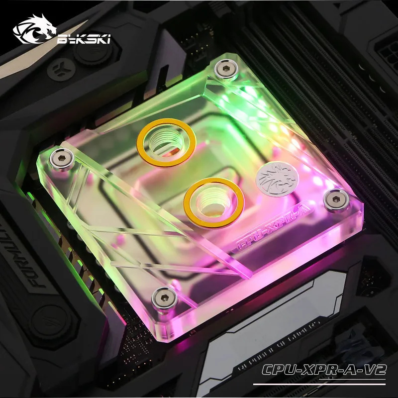Блок водяного охлаждения для процессора Bykski Intel 115X 2011 X299 2066 блок CPU RGB AURA SYNC XPR A