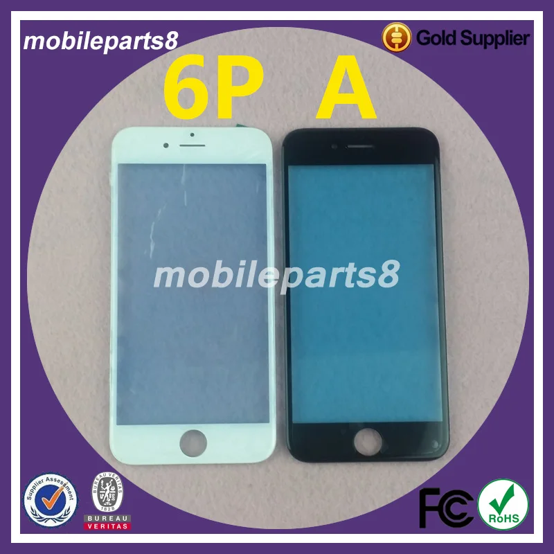 100 шт. Бесплатная доставка DHL стекло с рамкой для iPhone 6 plus 5 &quotвнешний экран внешнее