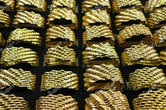 40 шт. партия ювелирных изделий модные красивые золотые цветные железные пружинные кольца LB191