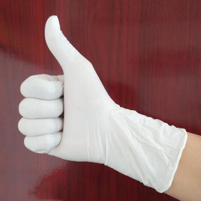 100 шт. одноразовые перчатки нитриловые перчатки для домашней уборки одноразовые перчатки, пищевое качество перчатки, которые можно использовать в нескольких - Цвет: SMT348-WH