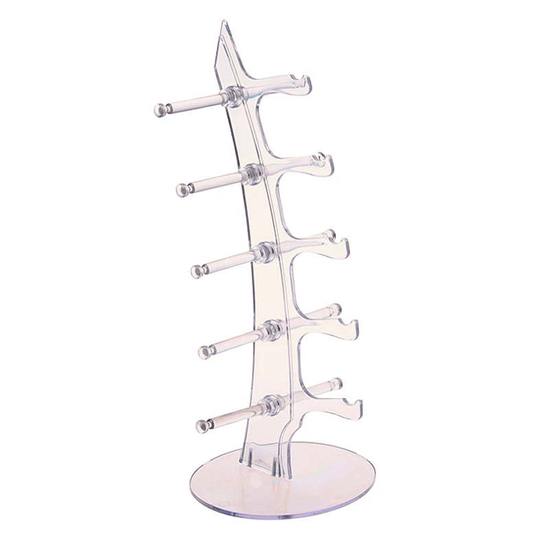 Fashion Acrylic 5 Pairs font b Sunglasses b font Glasses Show Rack Counter Display Stand Holder