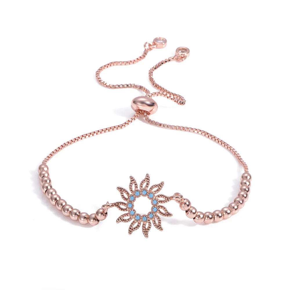 Регулируемые трендовые браслеты цвета розового золота с лисой для женщин, свадебные модные украшения, очаровательный браслет, браслеты Pulseira Feminia
