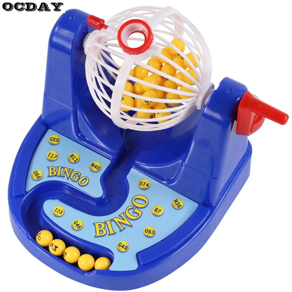 Funny Mini Bingo Game Bingo Card Ball Desktop Game Chip Machine Set Classic Gambling Family Kids
