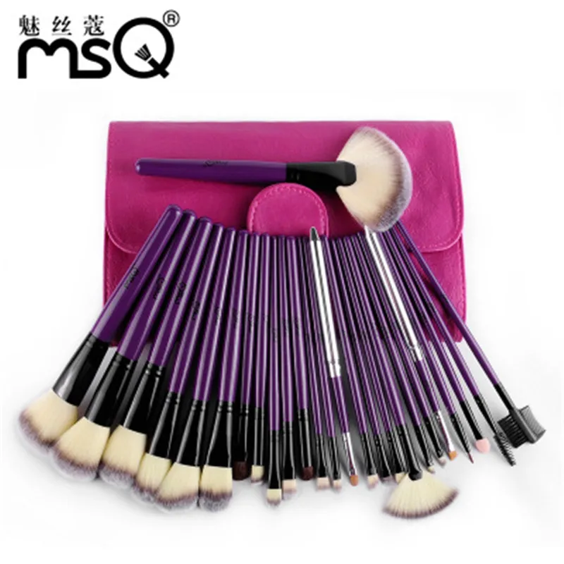 

MSQ 24pcs Professional Makeup Brush Set High Quality Makeup Tools With PU Leather Case