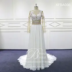 Красота Свадебные Горячая Распродажа с круглым вырезом Свадебные платья 2019 Бесплатная доставка сексуальное пляжное платье Тайвань