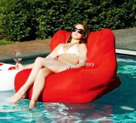 buy Red outdoor waterproof bean bag chair, external beanbag seat furniture in your pool