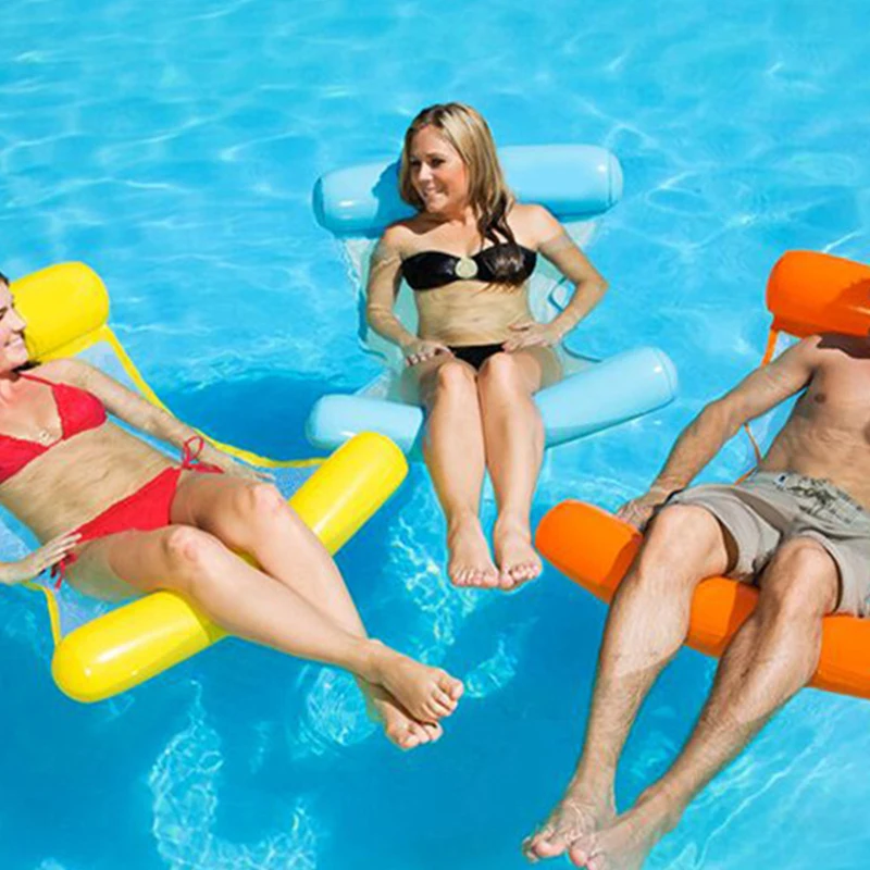 

Inflatable Swimming Mattress Pool Float Water Hammock Float Lounger Chair Swimming Pool Inflatable Circle Adult Pool Party Toy #