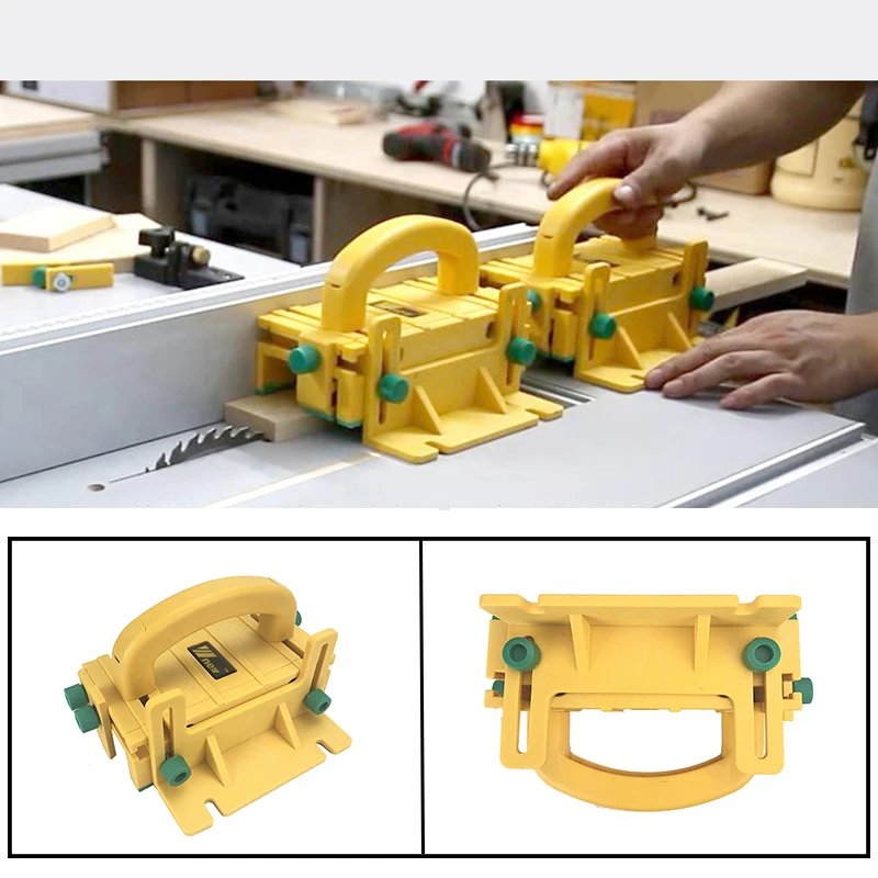 

3D Safety Pusher Woodworking Flip Table Saw Vertical Milling Planer Saw Pusher Safety Feeder Woodworking Safety Assistant Tool