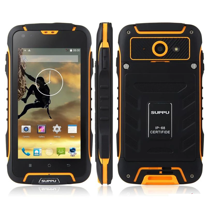 SUPPU F6 Android 4.4 MTK6582 Quad Core 4.5" IPS QHD Rugged IP68 Smartphone Waterproof Shockproof GPS 1G RAM 8G ROM Mobile phone |