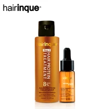 11,11 HAIRINQUE 8% Кератиновое лечение волос для вьющихся волос делает волосы сглаживающими блеск и 10 мл кокосовое масло уход за волосами набор эфирных масел