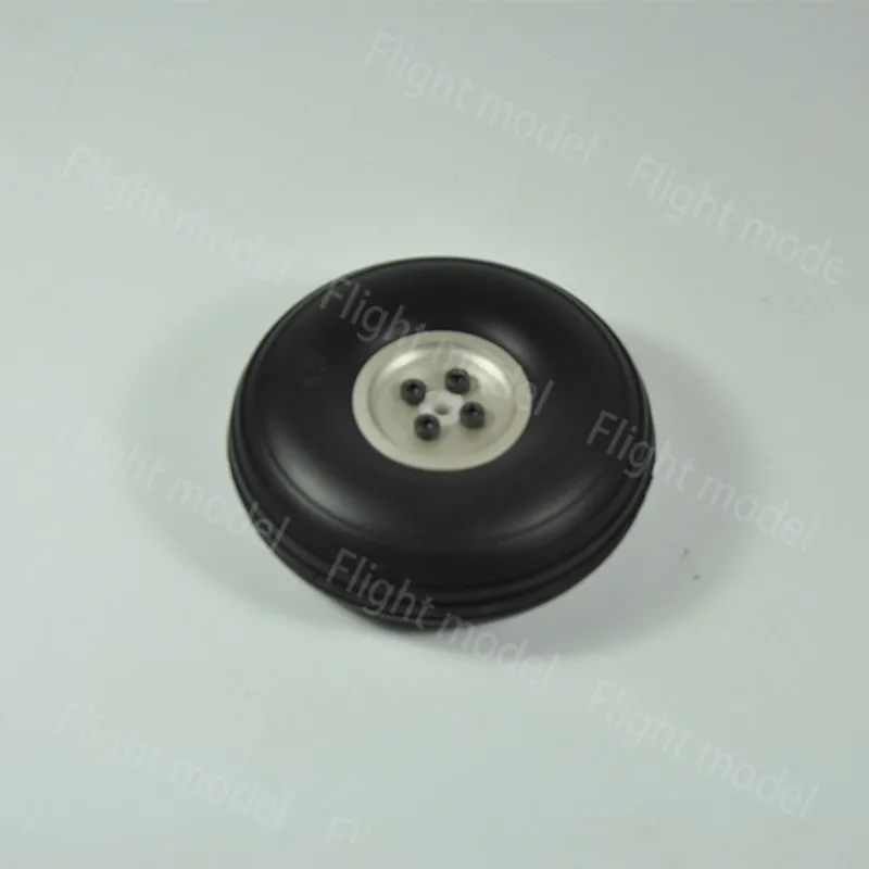 1 pair 4.5"/114.3mm RC Airplane PU wheel with Dia Casting Aluminum Hub w/ Screwrc airplane