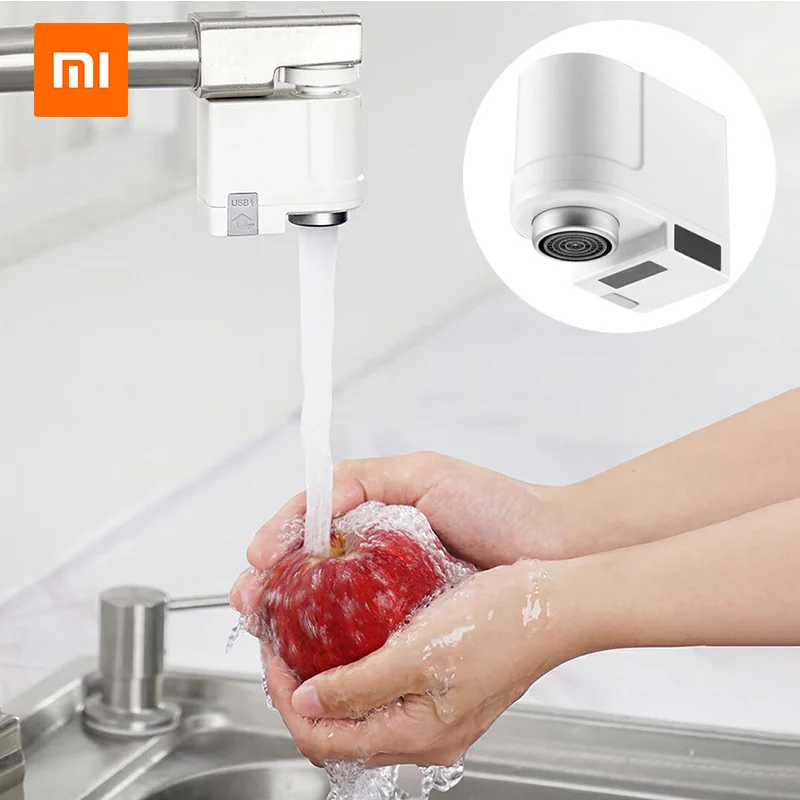 

New Xiaomi Xiaoda Smart Sensor Faucets Infrared Sensor Automatic Water Saver Tap Anti-overflow Kitchen Bathroom Inductive Faucet