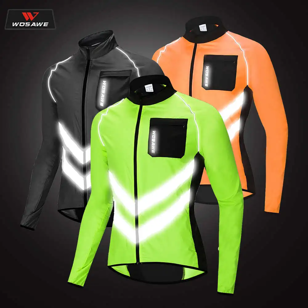 WOSAWE Motorcycle Jacket Men Reflective High Visibility Moto Sportswear Outer Clothing Water Repellent Racing Coat Summer