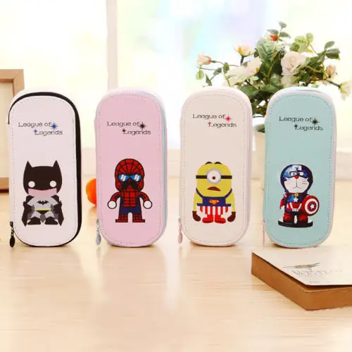 

Cartoon Pencil Case Big Capacity Pen Bag Boxes Boys Girls School Supplies Multifunction Stationery Escolar Papelaria spider-man