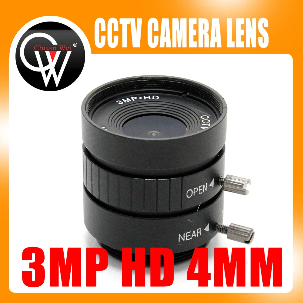 3MP HD 4mm lens Manual 1/2 Iris Cs Mount Industrial CCTV Camera Lens for ip camera | Безопасность и защита