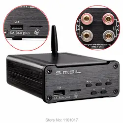 SMSL SA-36A плюс 30 Вт * 2 настольных TPA3118 цифровой Мощность усилитель HIFI EXQUIS Bluetooth/USB/AUX/ TF карты Вход