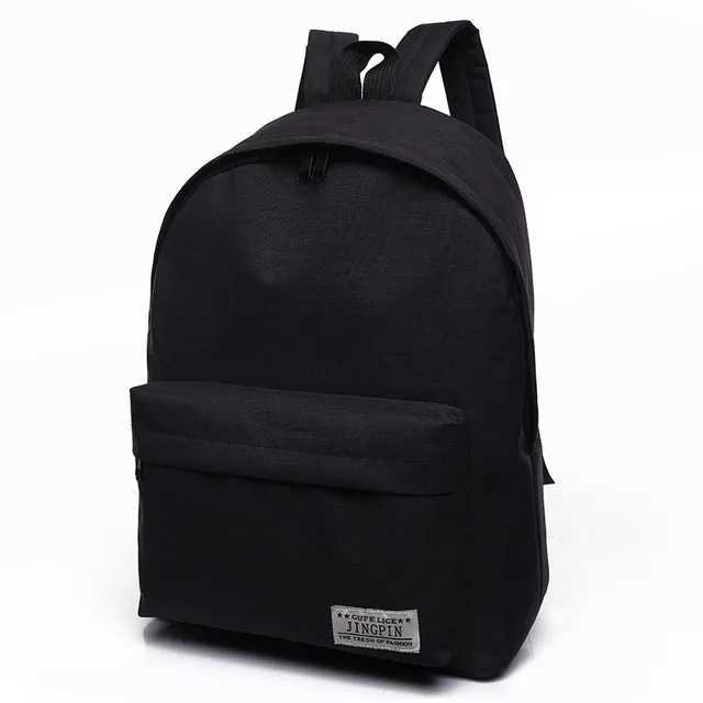 black canvas backpack
