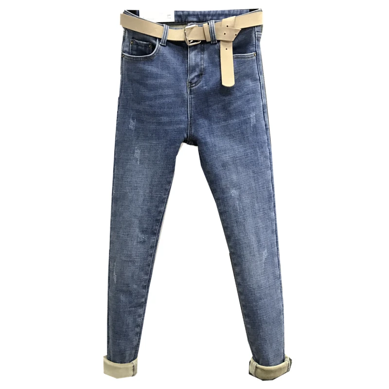 jeans with warm lining