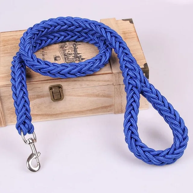 1.2M Length Large Dog Hand-knitted Leash Nylon Rope iron Buckle Pet Traction Rope For Big breed dogs Pet Traction Rope Firm